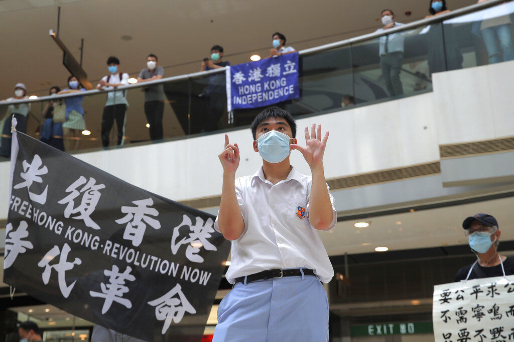 APTOPIX Hong Kong Britain Protest